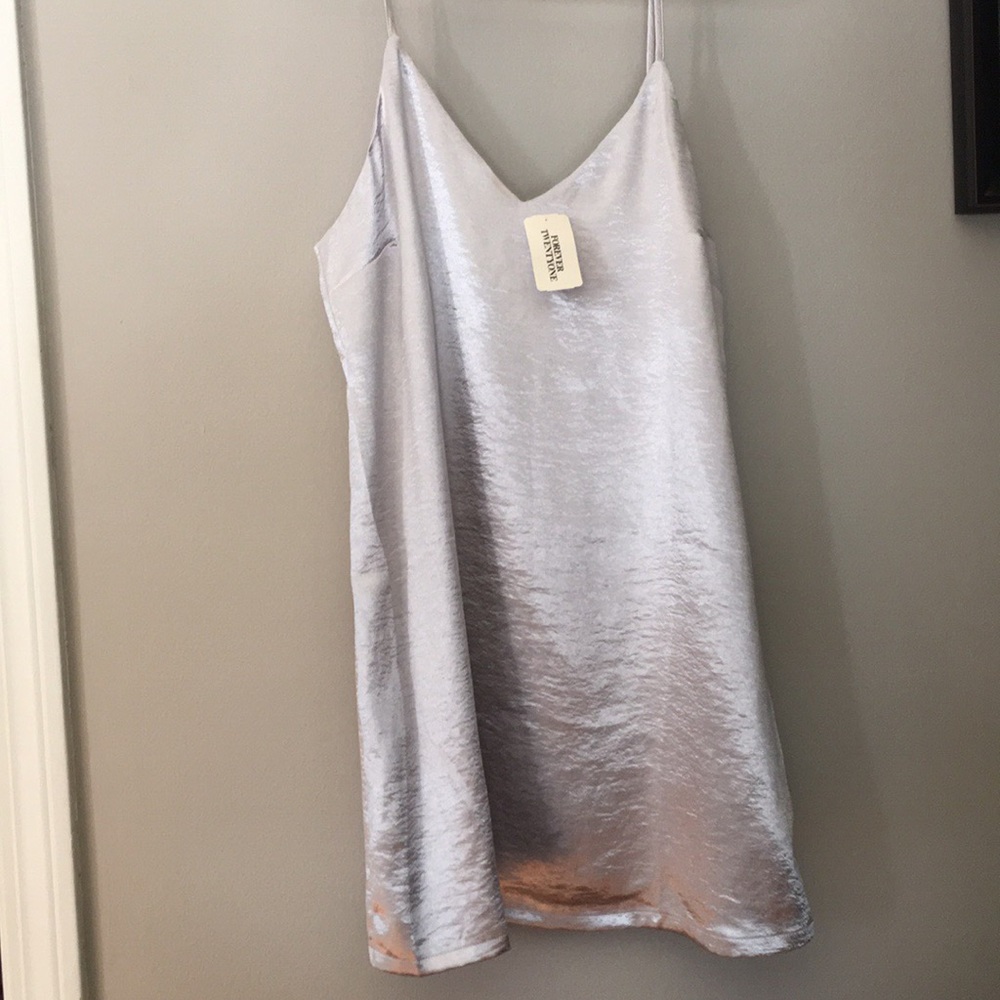 NEW WITH TAG Silver Slip Dress